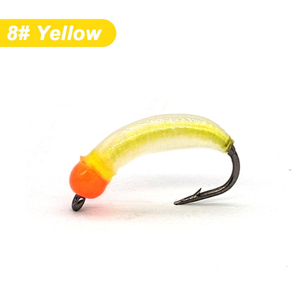 1PC Luminous Nymphs Fly Hook Lure Bent Back Hook Fishing Accessories
