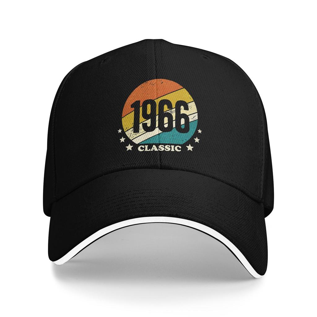 Geboren 1966 Vintage 60 Jahre alt lustig 60. Geburtstag Merch Herren Damen Baseballkappen Truckerhut Mode Formelle Kopfbedeckung