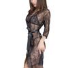 Sex Underwear Female Sexy Elegant Open Large Size Dress Temptation Ultra-thin Perspective Full Lace Home Set