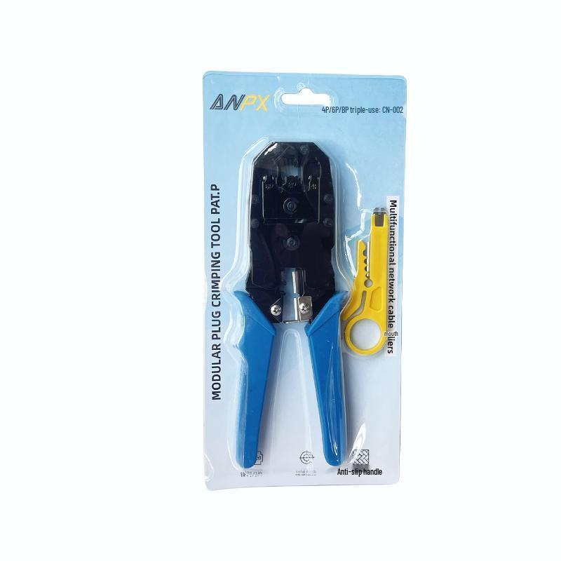 

Профессиональный набор инструментов для обжима и тестирования сетевых кабелей для CAT5/6 – Включает стриппер для проводов и обжим кристальных головок