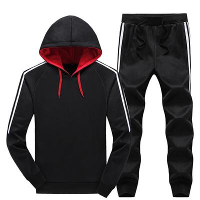 Hooded Running Sport Suit Youth Sport Self-cultivation Training Suit Running Two Piece Suit