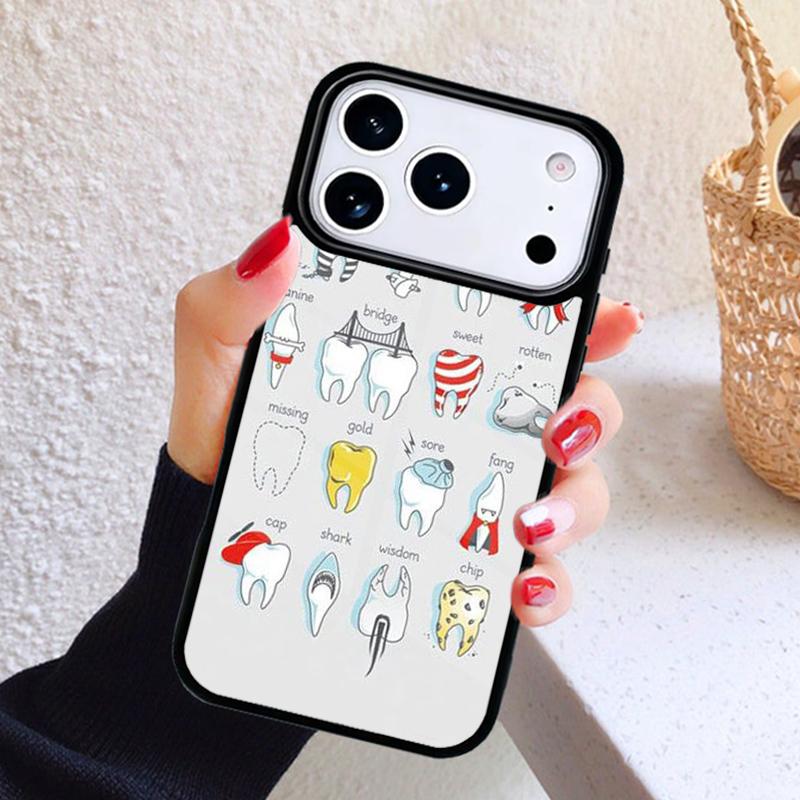 Dentist Dental Hygienist Tooth Phone Case For iPhone 17 Air 16 15 14 13 12 11 Pro Max Plus