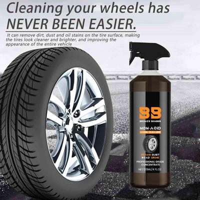 Wheel and Tire Cleaner Rim Multipurpose Safe for All Types 120ml 4 Fl Oz Brake Dust