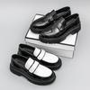 New Le Fu Shoes Men Thick Soled Breathable Comfortable Fashionable Big Toe Leather Shoes Men Business Office Shoes Sizes 38-46