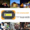 Battery Lamp COB Camping Lamp with 18650 Battery Plastic Portable Flashlight with USB Charging Dimmable Outdoor Camping Light