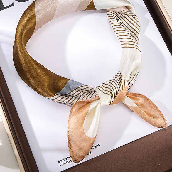 53x53cm 100% Maulbeerseide Schal Luxus Quadratisches Haarband Elegantes Kopftuch Halstuch Sonnenschutz Schal für Damen