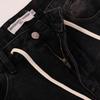Men's Side Gradient Rhinestone Denim Shorts, Vintage Hip Hop Street Loose Drawstring Knee Length Shorts