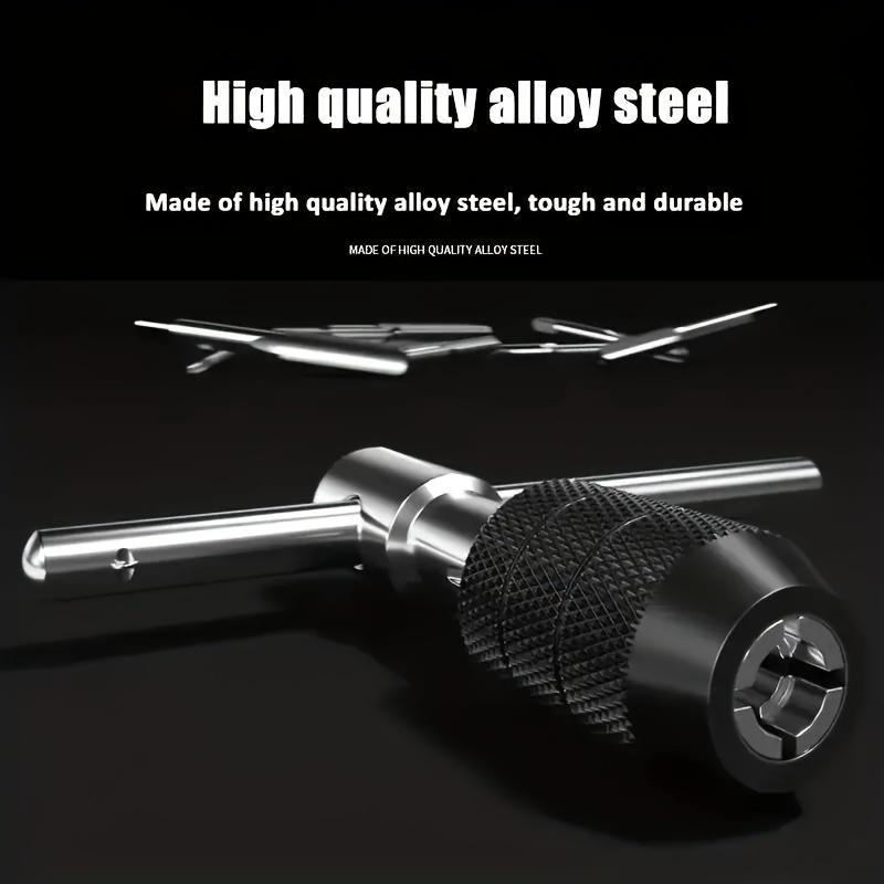 3-6mm T-shaped Tap Wrench 5pc Hand Tap M3-M8 Tapping Screwdriver Wrench Thread Tapping Hand Tool Set