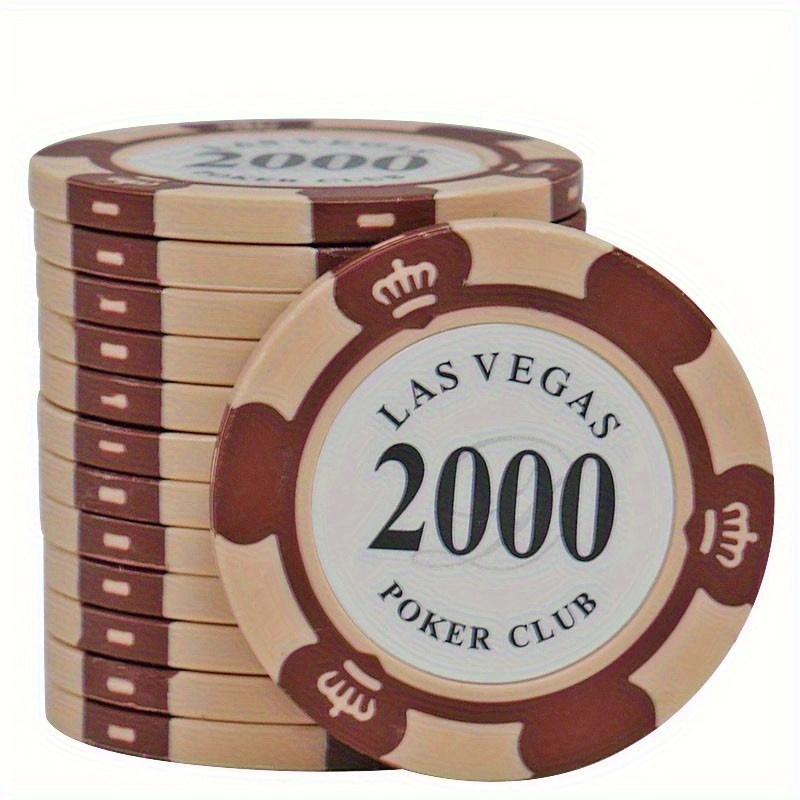 10pcs/lot Clay Las Vegas Poker Chips 14g Set Casino Coins 40mm Coin Poker Chips Entertainment Dollar Coins Card Game LasVegas