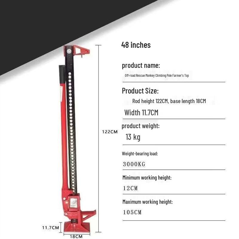 Heavy-Duty Monkey Bar Farmer Top - Front Bumper Fixer (20", 33", 48", 60") Jack 
