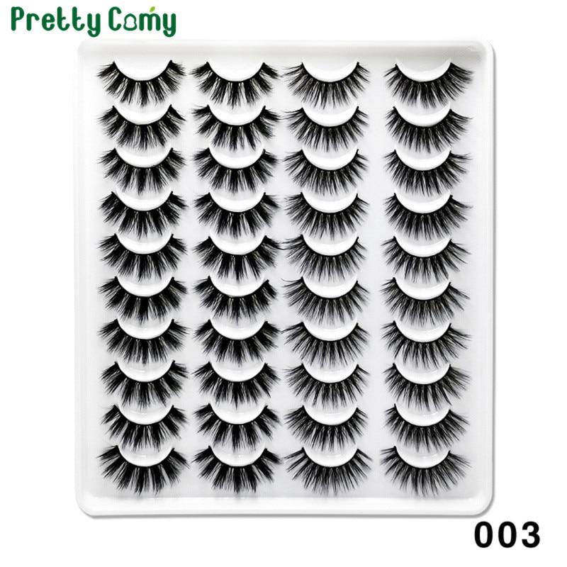 20 Pairs Fake Eyelashes Lashes Natural Dramatic Volume Eyelashes Extension False Eyelashes 3D Makeup Kit