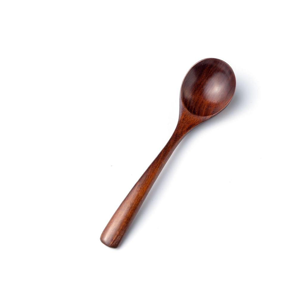 Camphor Wood Multi-Purpose Spoon Set: Coffee, Milk Tea, Honey, Dessert, Soup & Fork for Adults and Children.