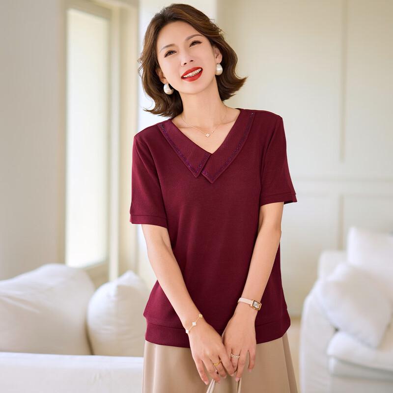 Qianlian Women's Summer Casual Short Sleeve T-Shirt