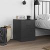VidaXL Table de chevet noir 34,5x39x44 cm acier, table de chevet, meuble de chambre, table de nuit, armoire, table 841619