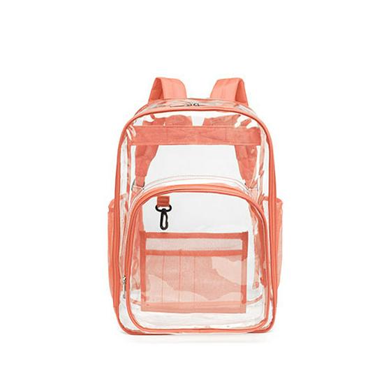 Large Capacity Transparent Backpack for High School Girls - Durable PVC Design.