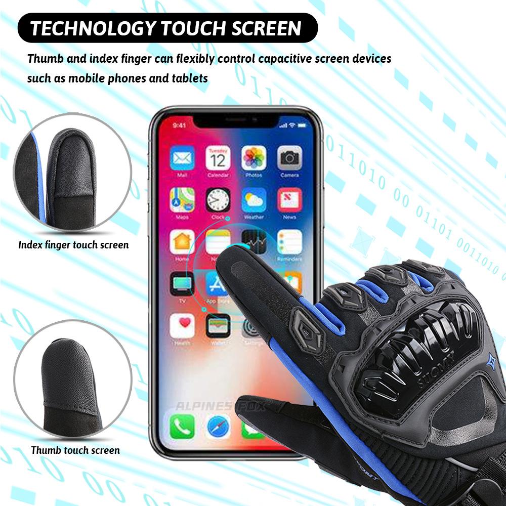 Cycling Gloves Can Touch Screen Waterproof and Warm Electric Vehicle Long Windproof Gloves