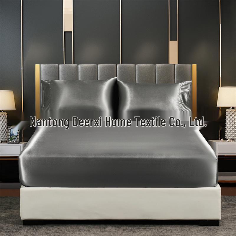 Silk Satin Cool Touch Fitted Sheet & Pillowcase Set