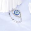New copper Infinity Love Pink Heart Sparkling Cubic Zircon Rings Evil Eye Signet Ring for Women Protection Lucky Jewellery Gift