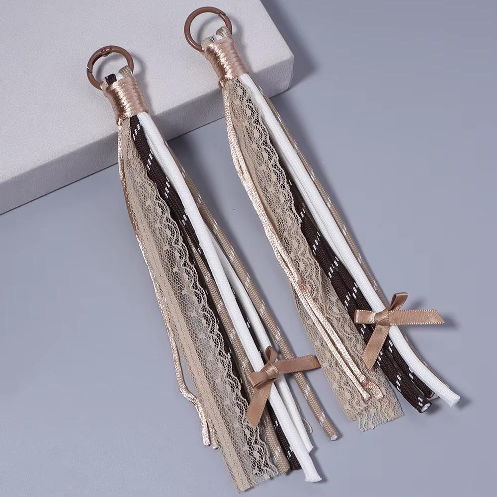 2Pcs Colorful Design Braided Keychain Multi-Purpose Phone Chain Decoration For DIY Craft