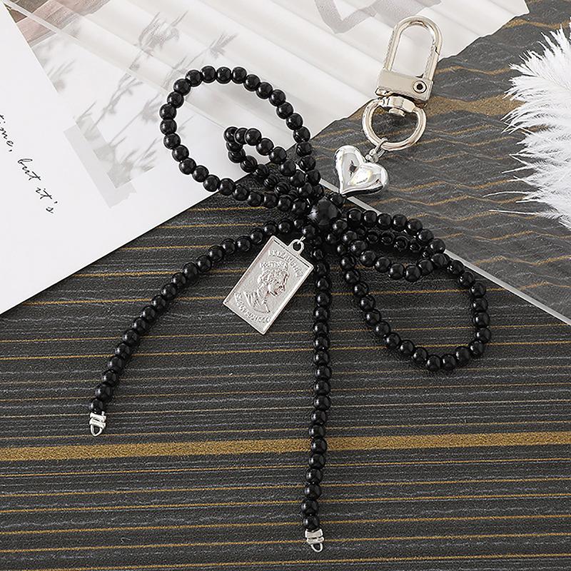 1Pc Camera Bag Key Chain Jewelry Gift Decoration Korean Cute Bow Pearl Phone Pendant Chain Charm Strap Phone Accessories