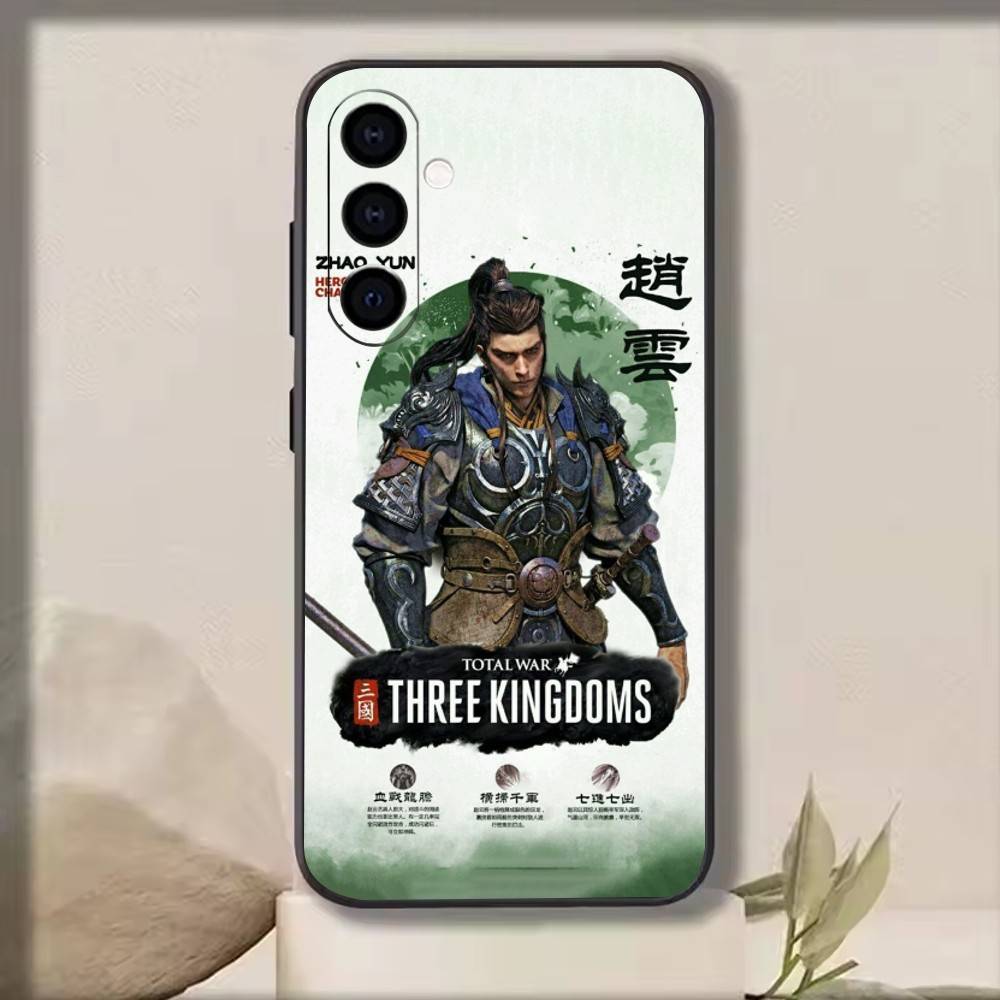 

Three Kingdoms Phone Case Black Silicone Soft For Samsung Galaxy A73,A72,A71,A70,A53,A52,A51 Samsung a42 5g