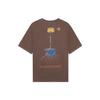 Li Ning Bad Five Camouflage Letter Pattern Casual Short Sleeve T-Shirt Men Tops Dark-Brown AHSS737-5