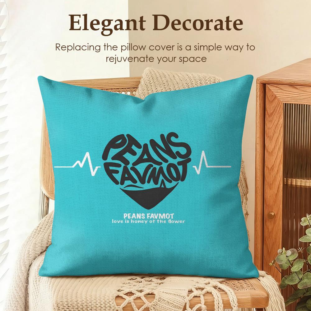 

Creative Love Letters Cushion Cover Natural Linen Organic Fabric DoubleSided Printing Sofa Home Decor Gift Pillow Case 30x30cm