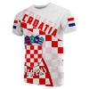 Croatian Flag Printed T-shirt Men's Crewneck Comfortable Summer Oversized 6XL Graphic Tees Men T Shirts High Quality Clothes