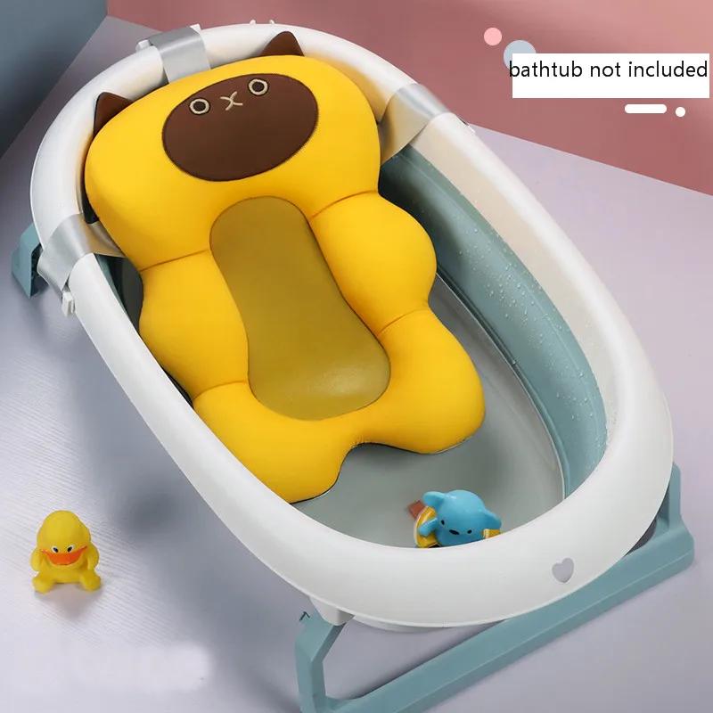 

Baby Safety Bath Mat Cushion Portable Bath Anti-Slip Cushion Seat Infant Floating Bather Bathtub Pad Shower Security Support Mat