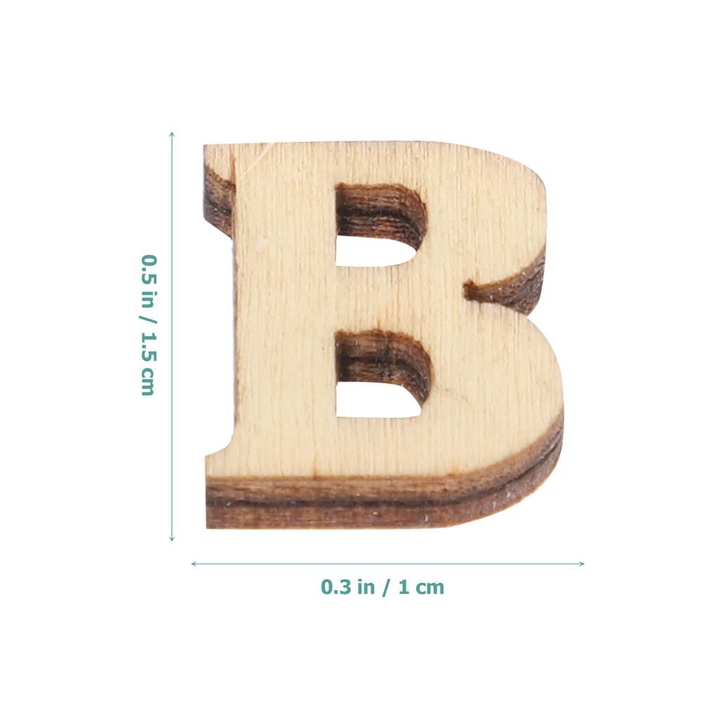 100pcs DIY Doodle Educational Toy Small Natural Wooden Slice Scrapbooking Embellishments DIY Craft Decor (English Letters ) boda
