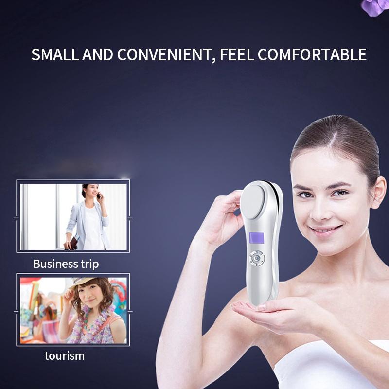 Ultrasonic Vibration Beauty Machine Cold Hot Massage Therapy Facial Massage Face Lift Cosmetic Instrument Skin Firming