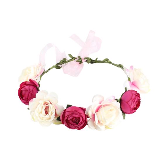 Bridal Flower Crown Rose Bohemian Summer Holiday Flower Crown Flower Headband Floral розы красного