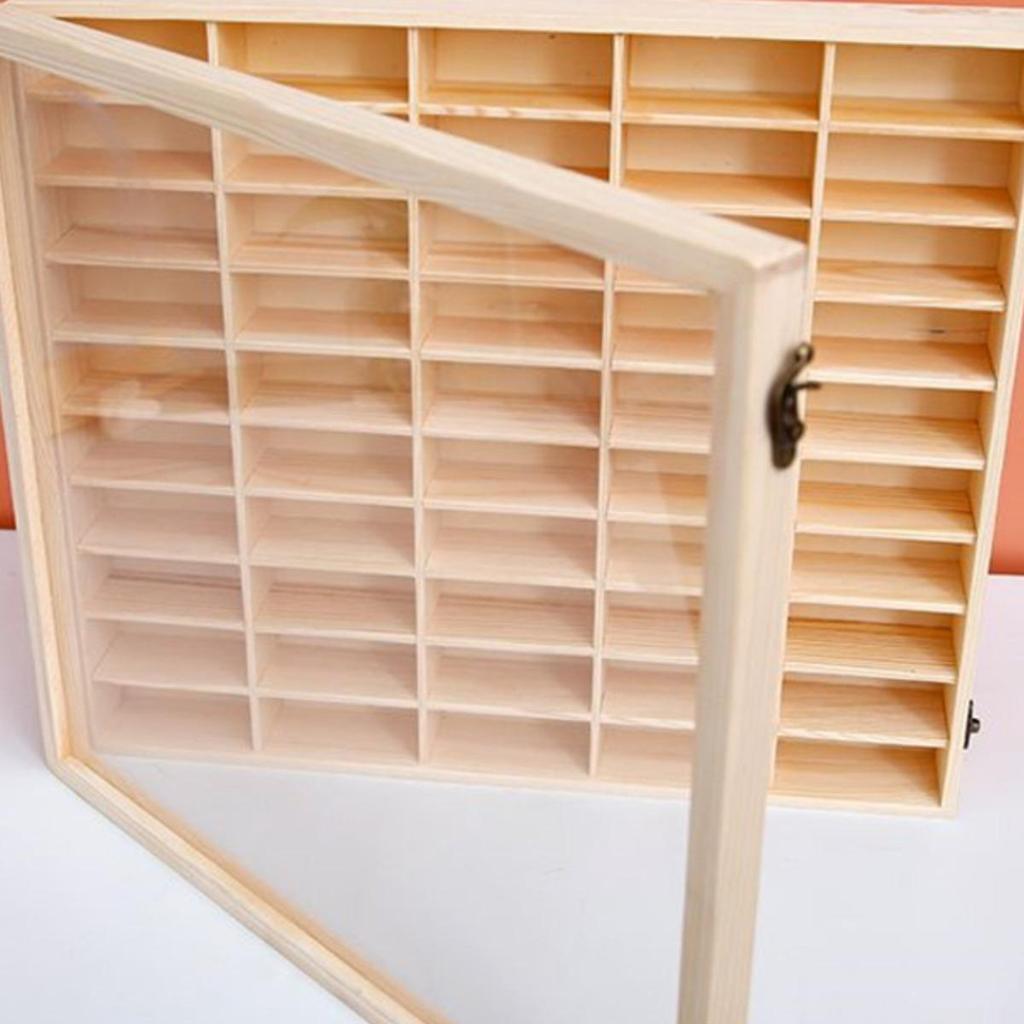In-Stock Wall-Mounted Solid Wood Toy Rack: Multi-Grid Car Storage & Figurine Display
