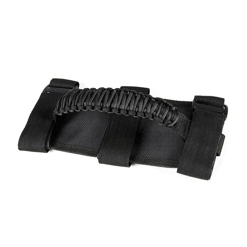 1PCS Car Handle Bar Frame Modified Grab Grip Roof Door Pull Rope Anti-slip for Jeep Wrangler Braided Roof Handle Bar Frame 1PCS Black