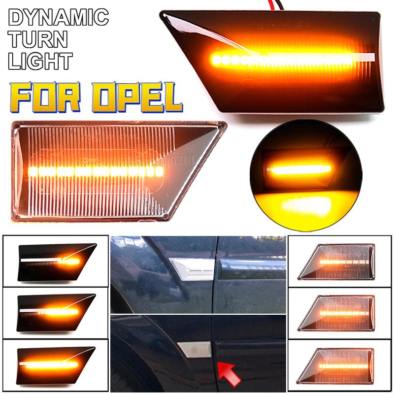 Sequential Flashing LED Turn Signal Side Marker Light Dynamic Blinker 93192381 93192382 For Opel Vectra C Signum 2003-2008
