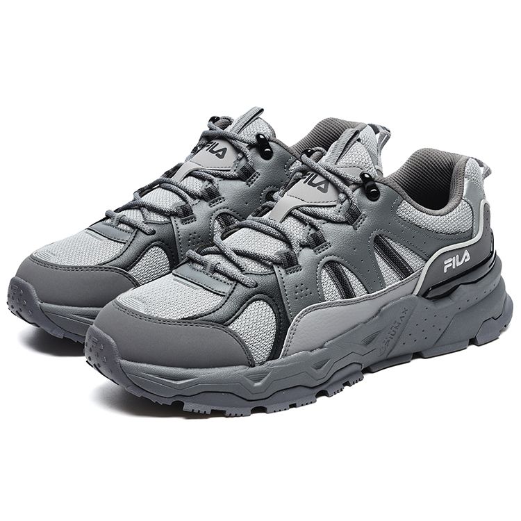 FILA Trek 1S Fabric Outdoor Trendy Retro Low-Top Lifestyle Shoes Men sneaker Gray F12M242119FDQ