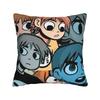 Scott Pilgrim Group Battle Pillow Case  Square Pillow Cover Cute Funny Cushion Cover For Sofa Bedroom Home Decor