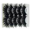 Beauty Criss-cross Dramatic 8D Mink Hair Wispies Fluffies False Eyelashes Thick Long