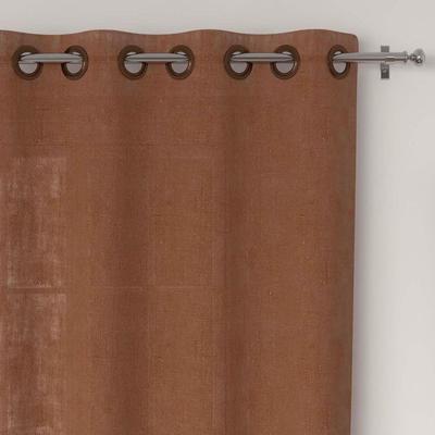 Льняная хлопковая штора на люверсах 135х250 см LINO Camel, Soleil d'Ocre
