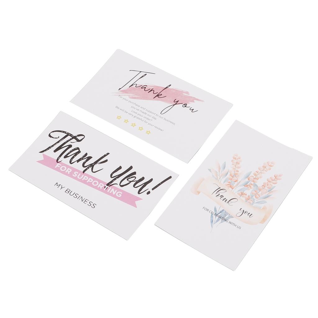 90Pcs Blank Postcards Clear Patterns Glossy Surface White Cardstock for Note Memo Vocabulary DIY