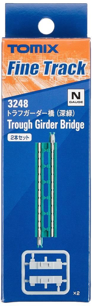 TOMIX N Gauge Trough Girder Bridge Dark Set of Model Railroad Supplies F, Green, 2, 3248,