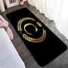 Black Golden Crown Letter Bathroom Mat Anti-slip Absorb Water Long Strip Cushion Bedroon Mat Welcome Doormat