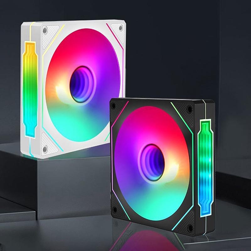 12Cm Argb 4 Pin Computer Case Fan Quiet Cooling 12V Large Air Volume 800-1600Rpm For Desktop Gaming Pc Build