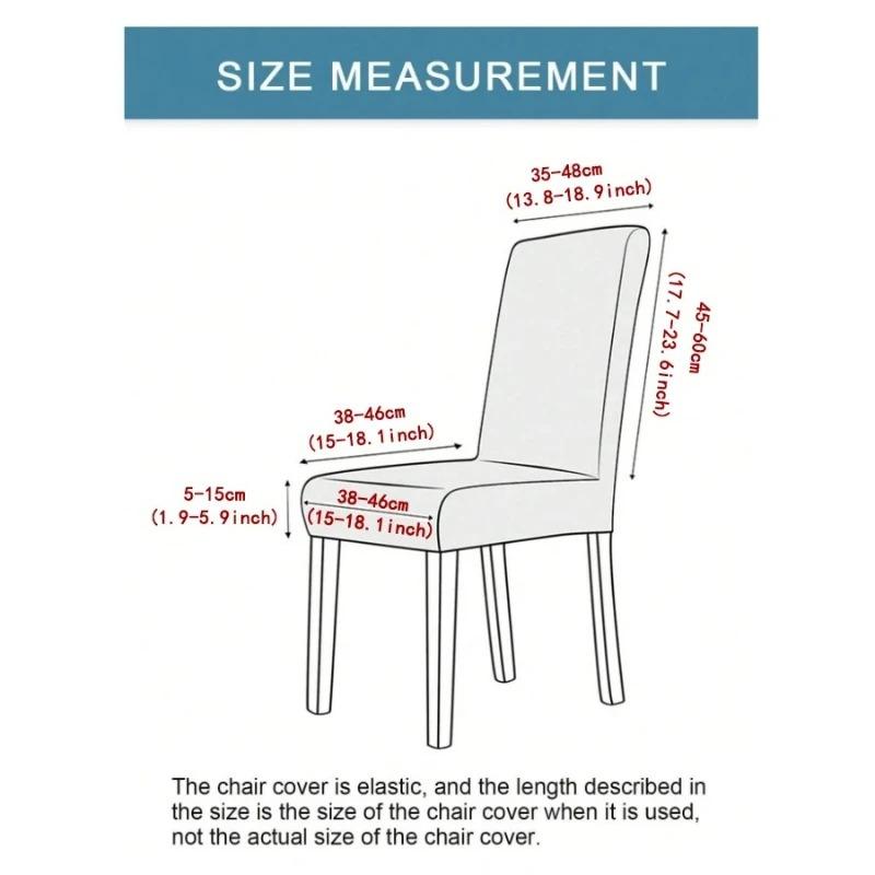 Jacquard Stretch Dining Chair Covers Set, Elastic Slipcovers for Kitchen & Dining Table, Universal Fit (1/2/4/6/ Pieces)