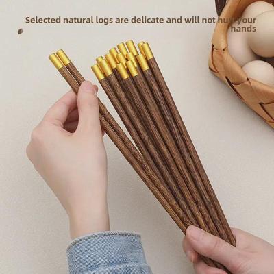[Wow] Red Sandalwood Chicken Wing Chopsticks for Home, Round-Top Wooden Chopsticks In a Box, Creative Design.