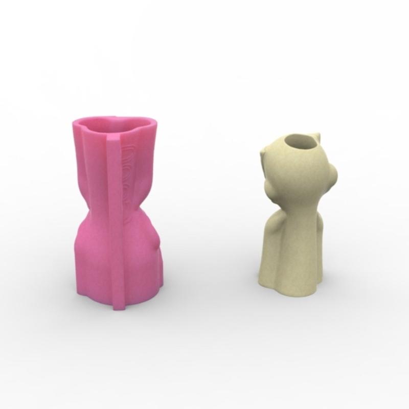 Pratik Kızlar Maskesi Saksılar Sağlam Silikon Kalıp Çimento Alçı El Sanatları Malzemeleri Bahçe ve İç Mekan Dekorasyonu için