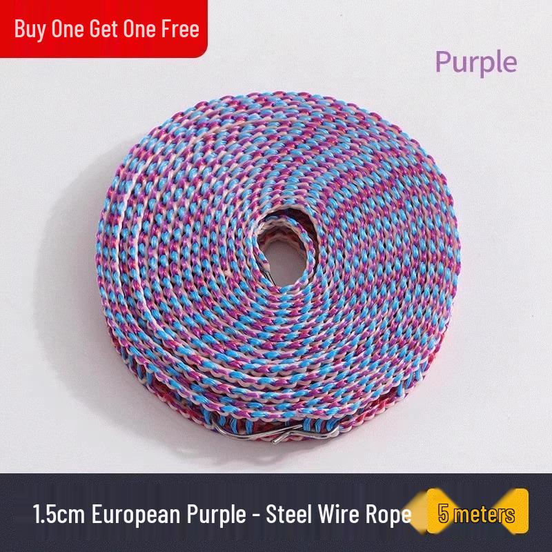 Windproof Non-Slip Clothes Drying Rope for Indoor/Outdoor Use