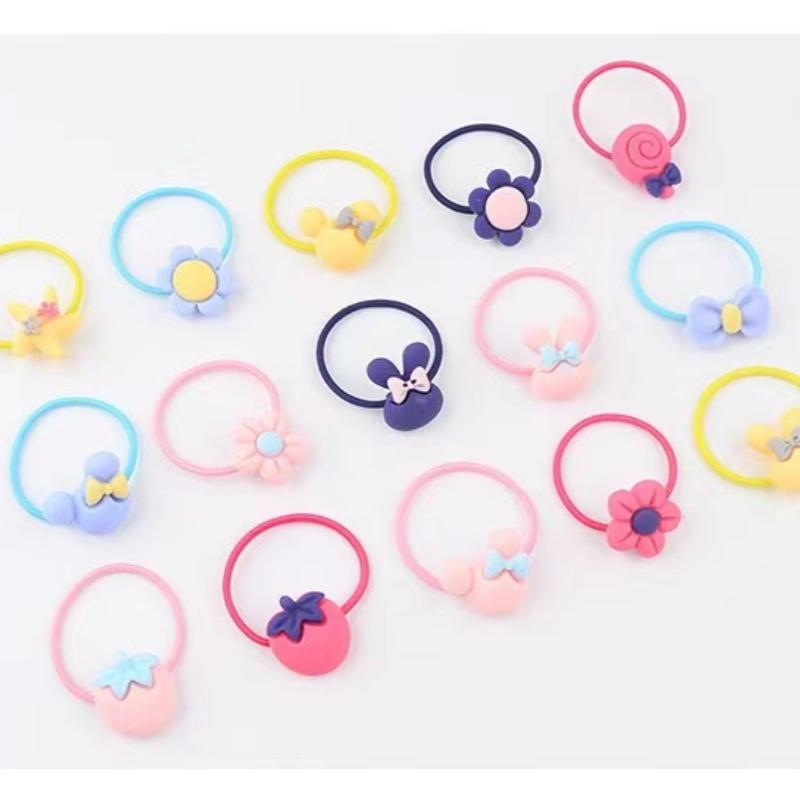 

20 шт. милые девушки волосы веревки цветы галстук-бабочка эластичные резинки для волос 20pcs разноцветный