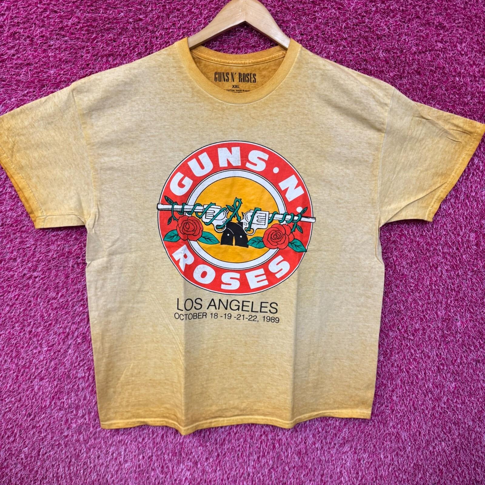 Guns N Roses Los Angeles October 1989 Rock Show Band Tee XXL XXXXL