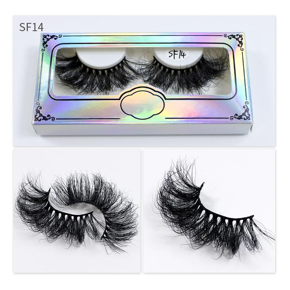 RED SIREN Fluffy Mink Lashes 25mm 27mm Long Thick 3d Mink Eyelashes Maquillaje